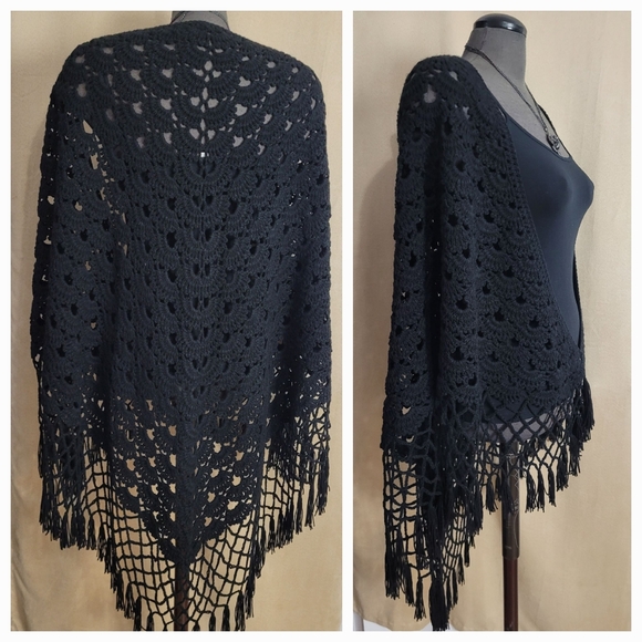 Crochet Sweater Shawl / OS - Picture 3 of 6